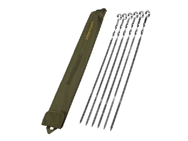 Набор плоских шампуров 60 см 6 шт в чехле BOYSCOUT 61329/12